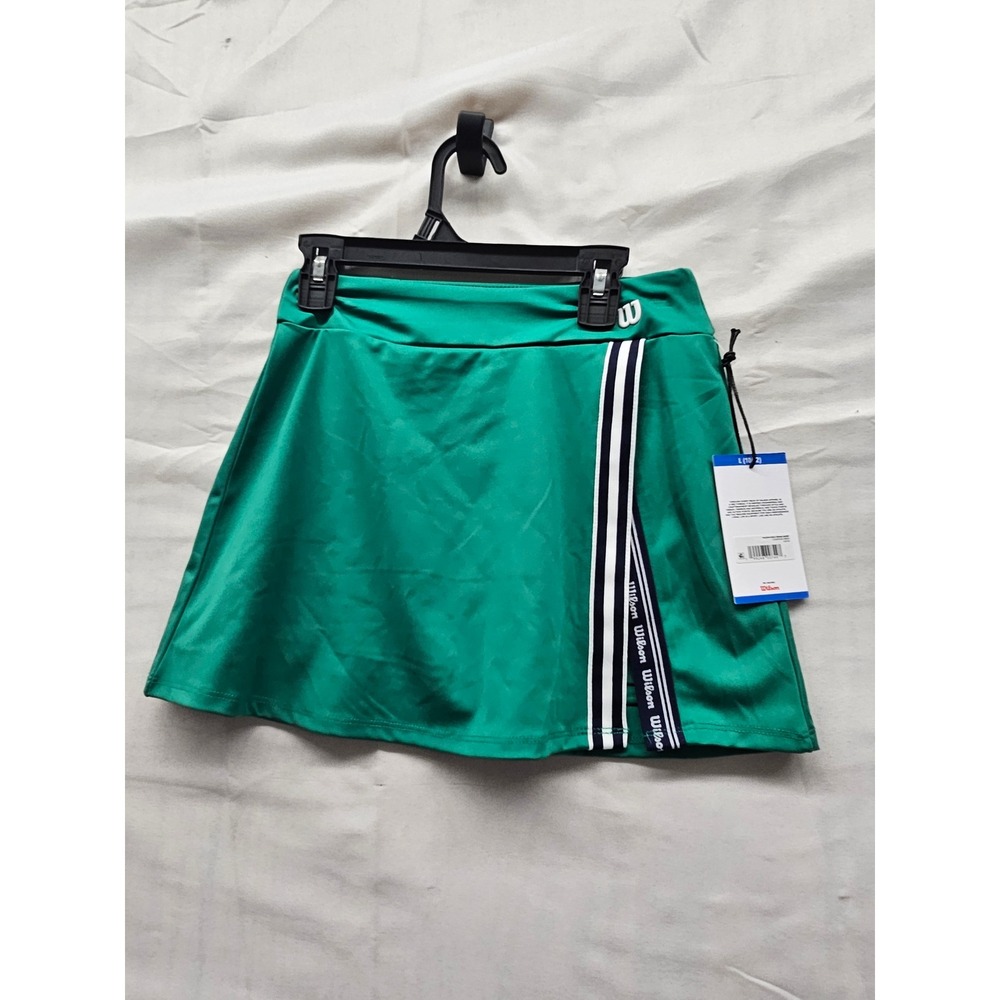 Wilson Girls Tennis Skort Green Polyester Blend Athletic Size Large